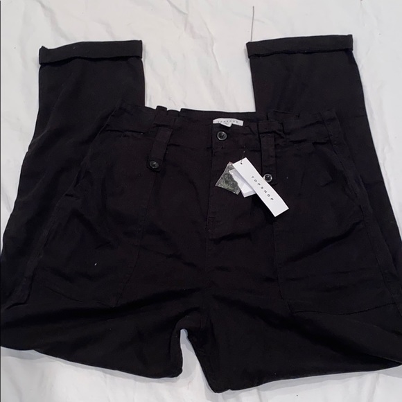 topshop black cargo trousers